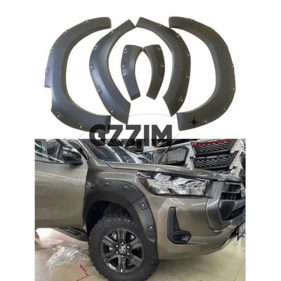 Flare di accensione per auto in plastica nera / bianca per Toyota Hilux Revo 2021 Flare di accensione per ruote