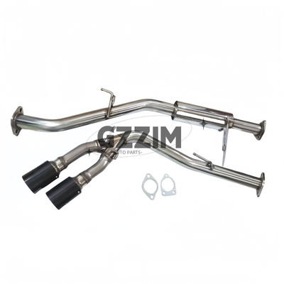 Sistema di scarico per l'esterno dell'automobile Doppia punta di uscita laterale Fibra di carbonio Muffler Scarico per Mitsubishi Triton L200 2015-2019
