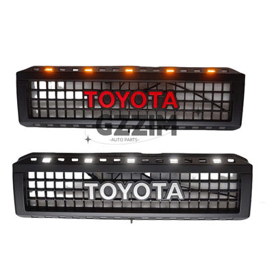 Toyota LC76 Griglia frontale in maglia ABS con barra luminosa Griglia auto nera Griglia frontale media